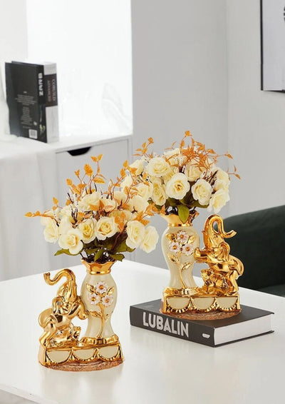 Vase en Céramique <br> Collection Éléphant de Porcelaine